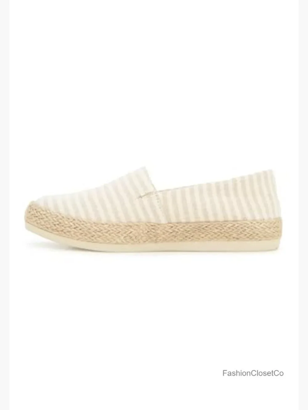 Canvas Espadrilles with Raffia Detail, Cushioned Footbed, Pull-On Style